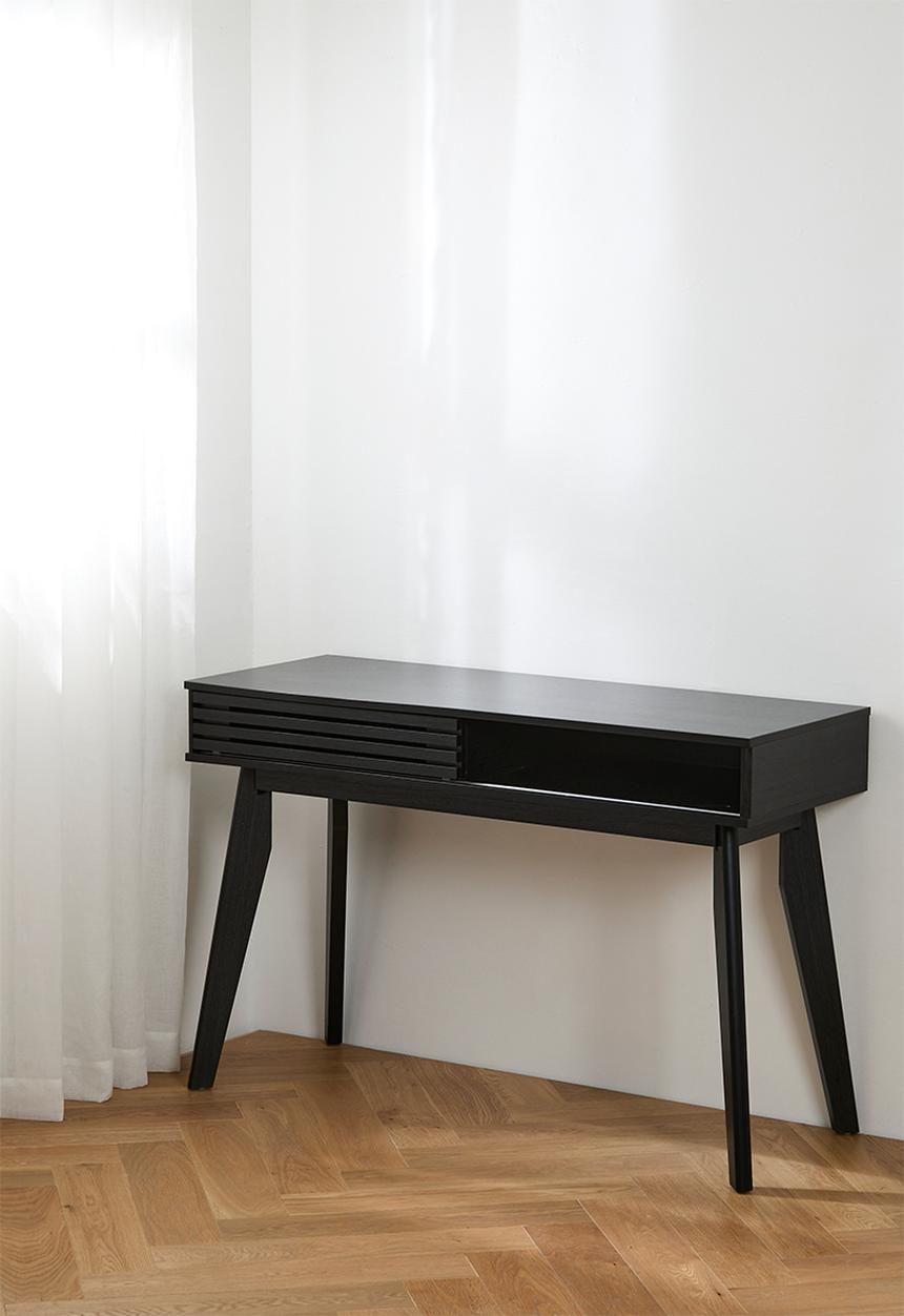 Sixth Floor - Slatted Desk -Black