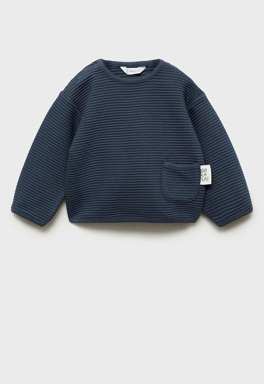 MANGO - Sweatshirt ottoman - navy