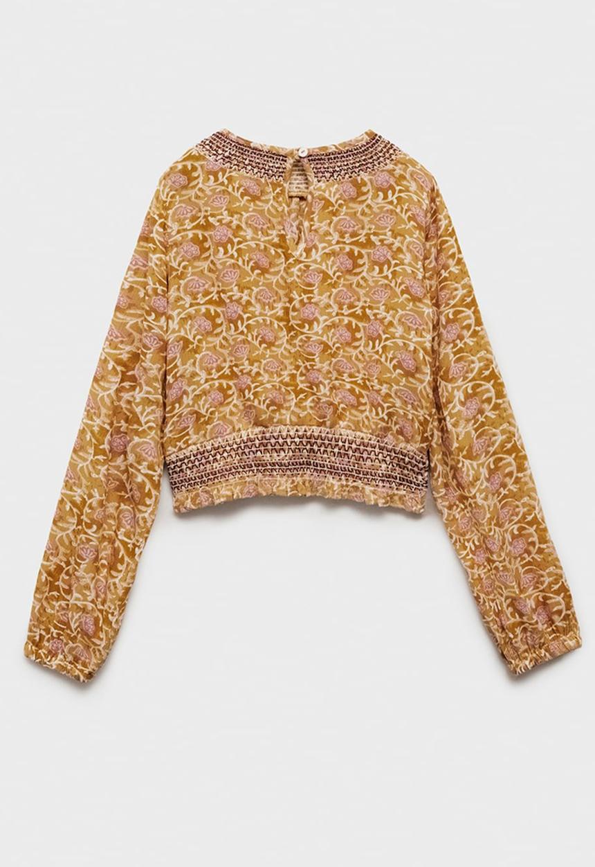 MANGO - Blouse lourdes - dark yellow
