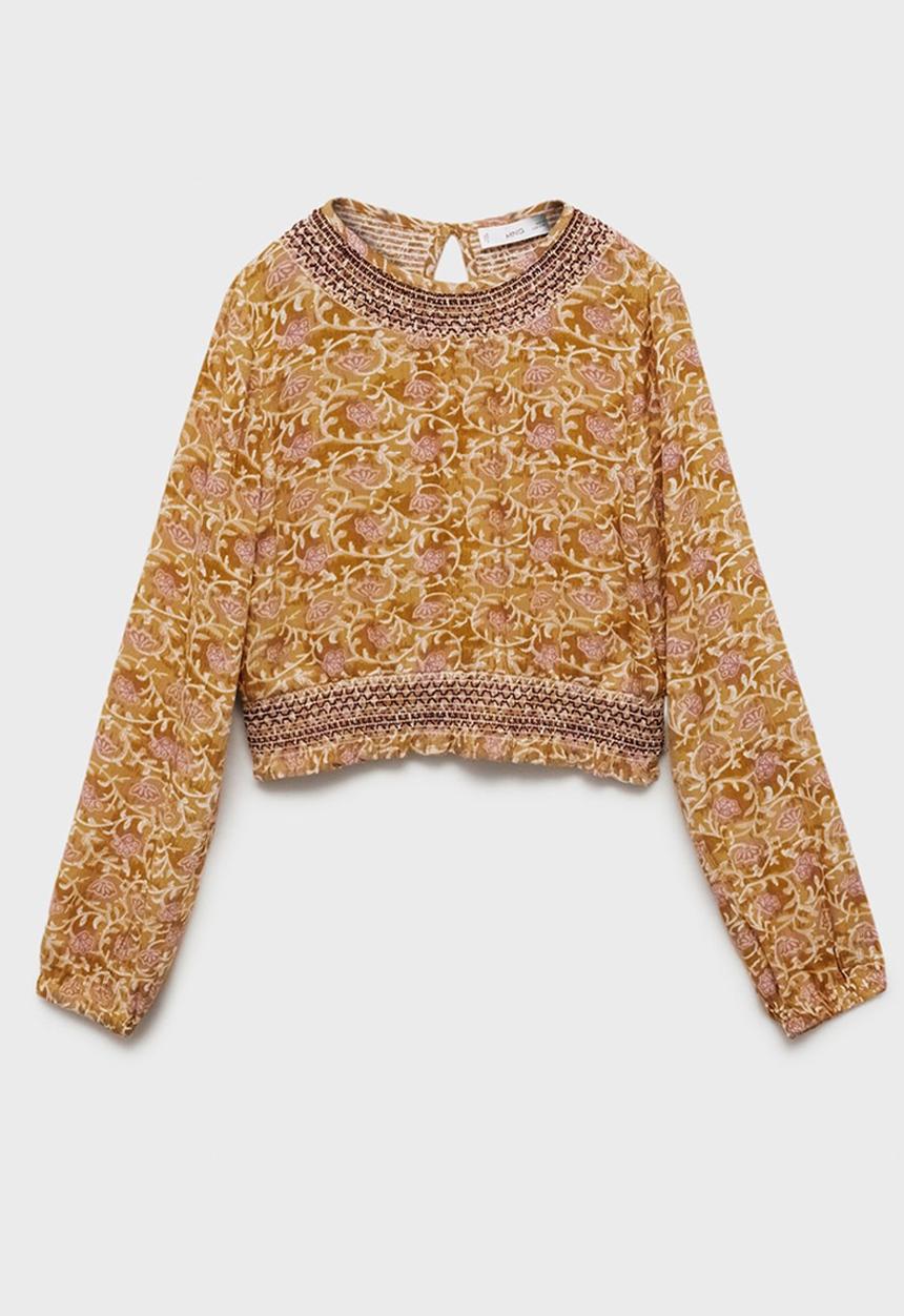 MANGO - Blouse lourdes - dark yellow
