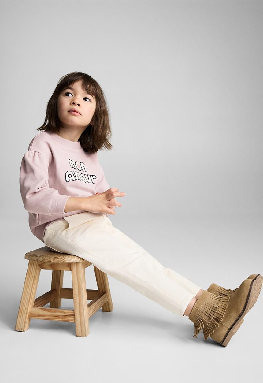 MANGO - Sweatshirt amour - medium pink