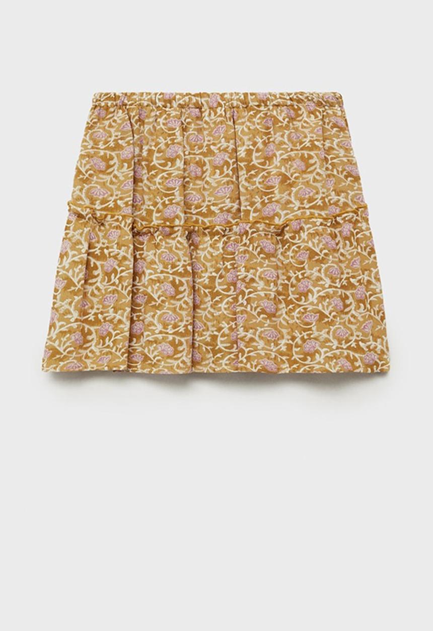 MANGO - Skirt lourdes - dark yellow