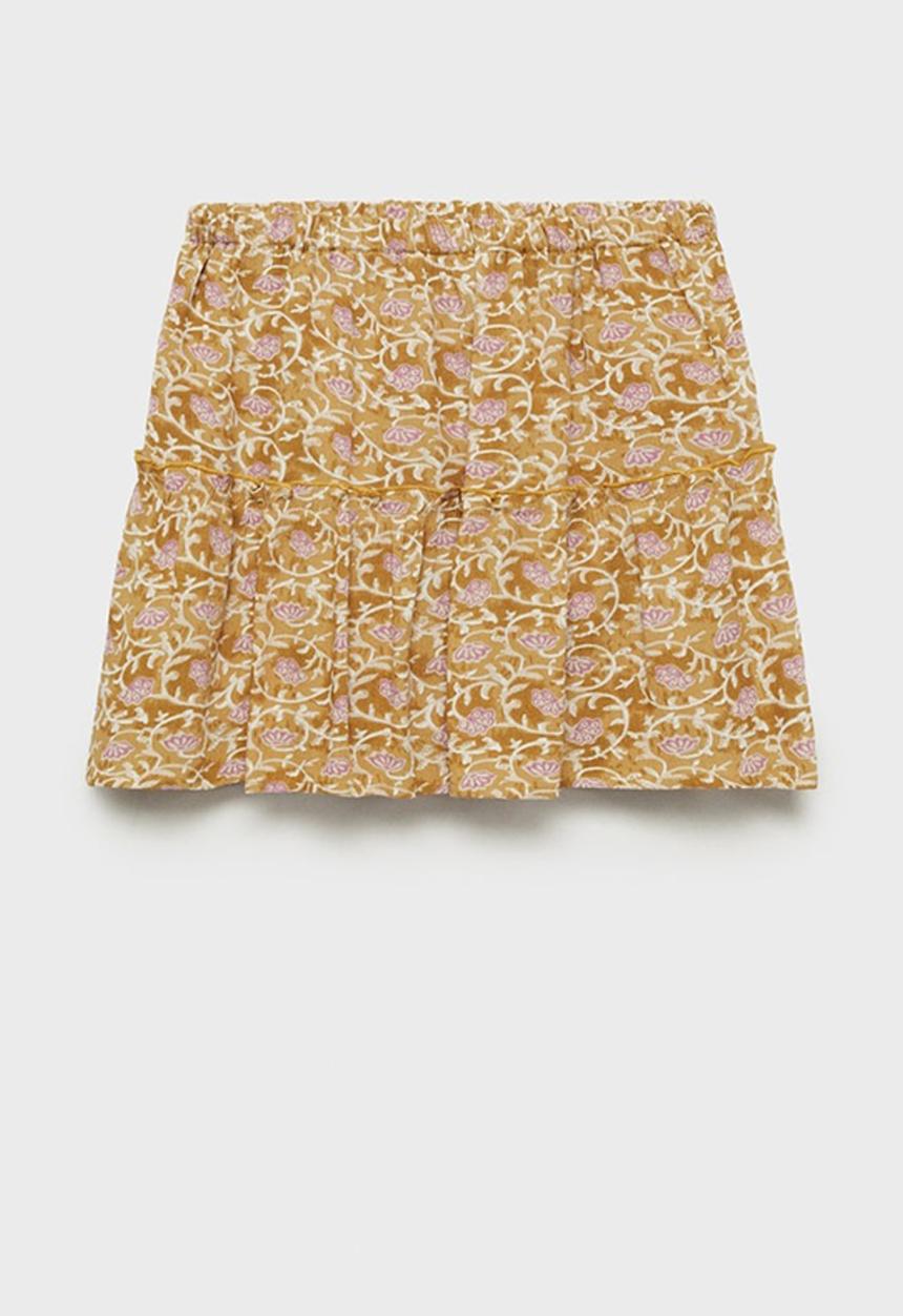 MANGO - Skirt lourdes - dark yellow
