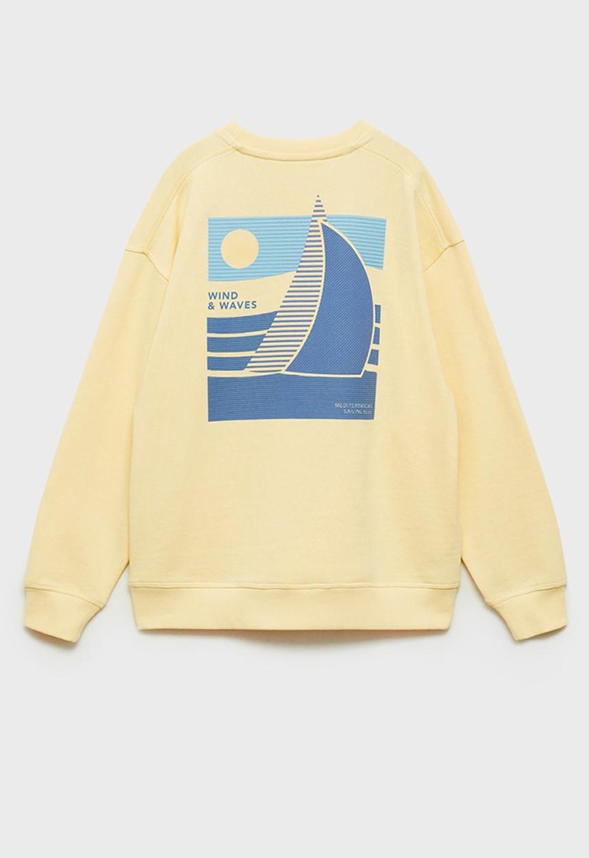 MANGO - Sweatshirt wind - medium yellow
