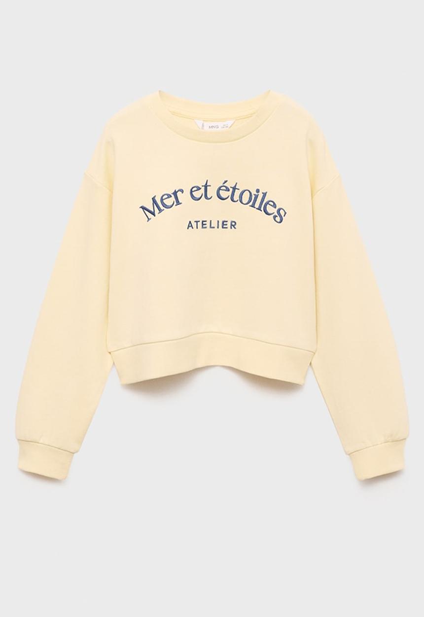 MANGO - Sweatshirt etoiles - medium yellow