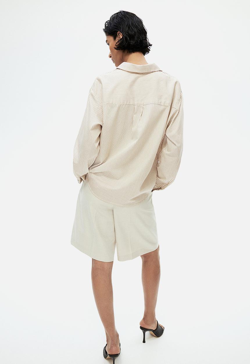H&M - Regular-fit shirt -  cream/striped