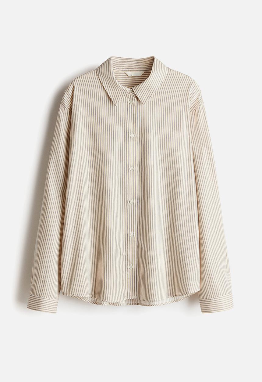H&M - Regular-fit shirt -  cream/striped