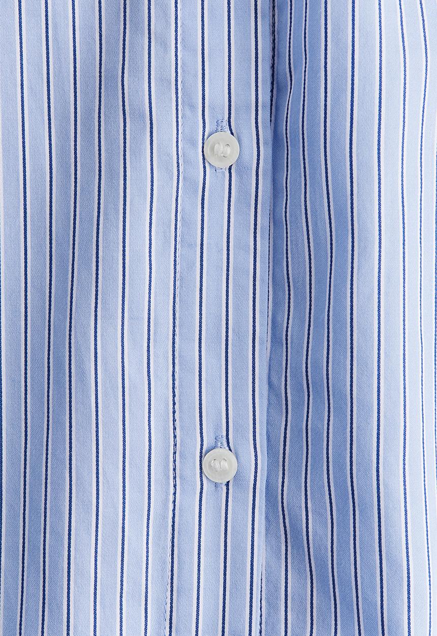 H&M - Regular-fit shirt - light blue/striped 