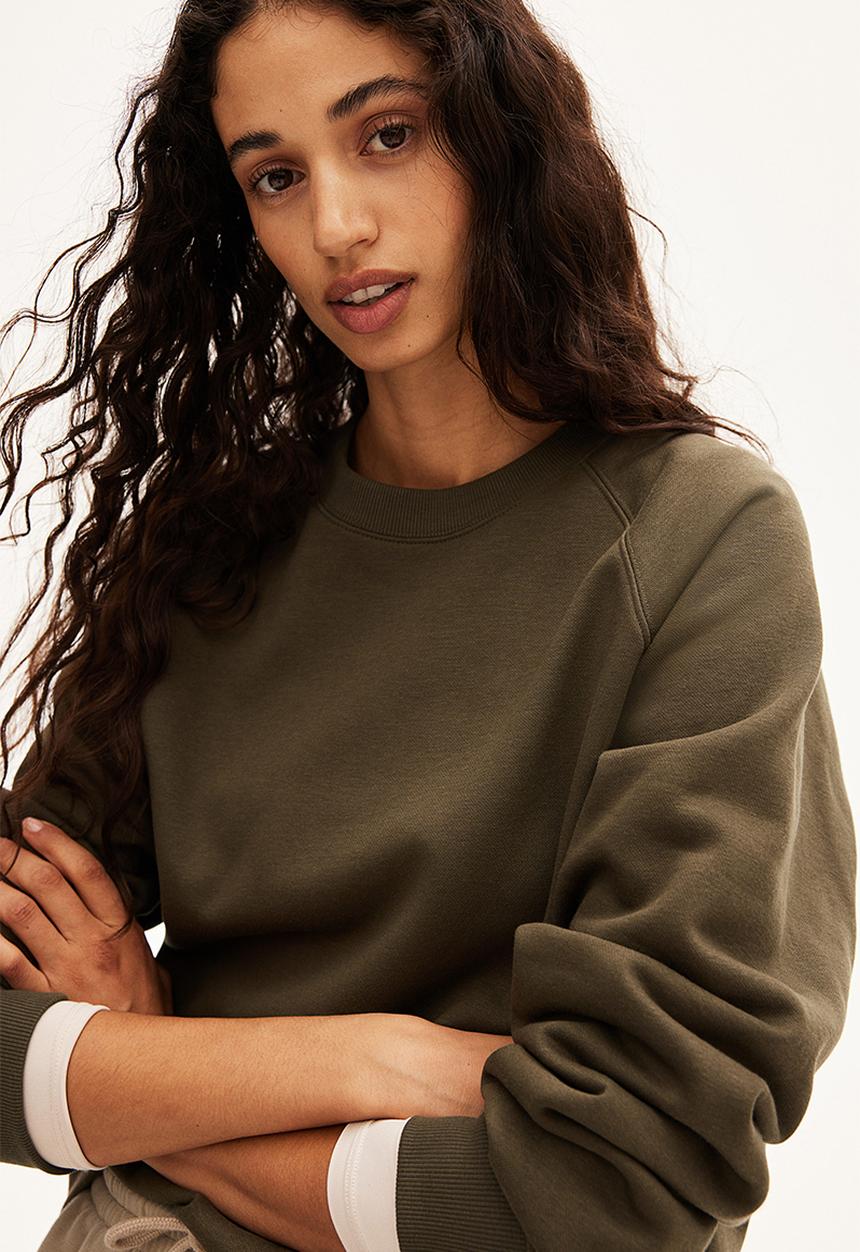 H&M - Sweatshirt - dark khaki gre