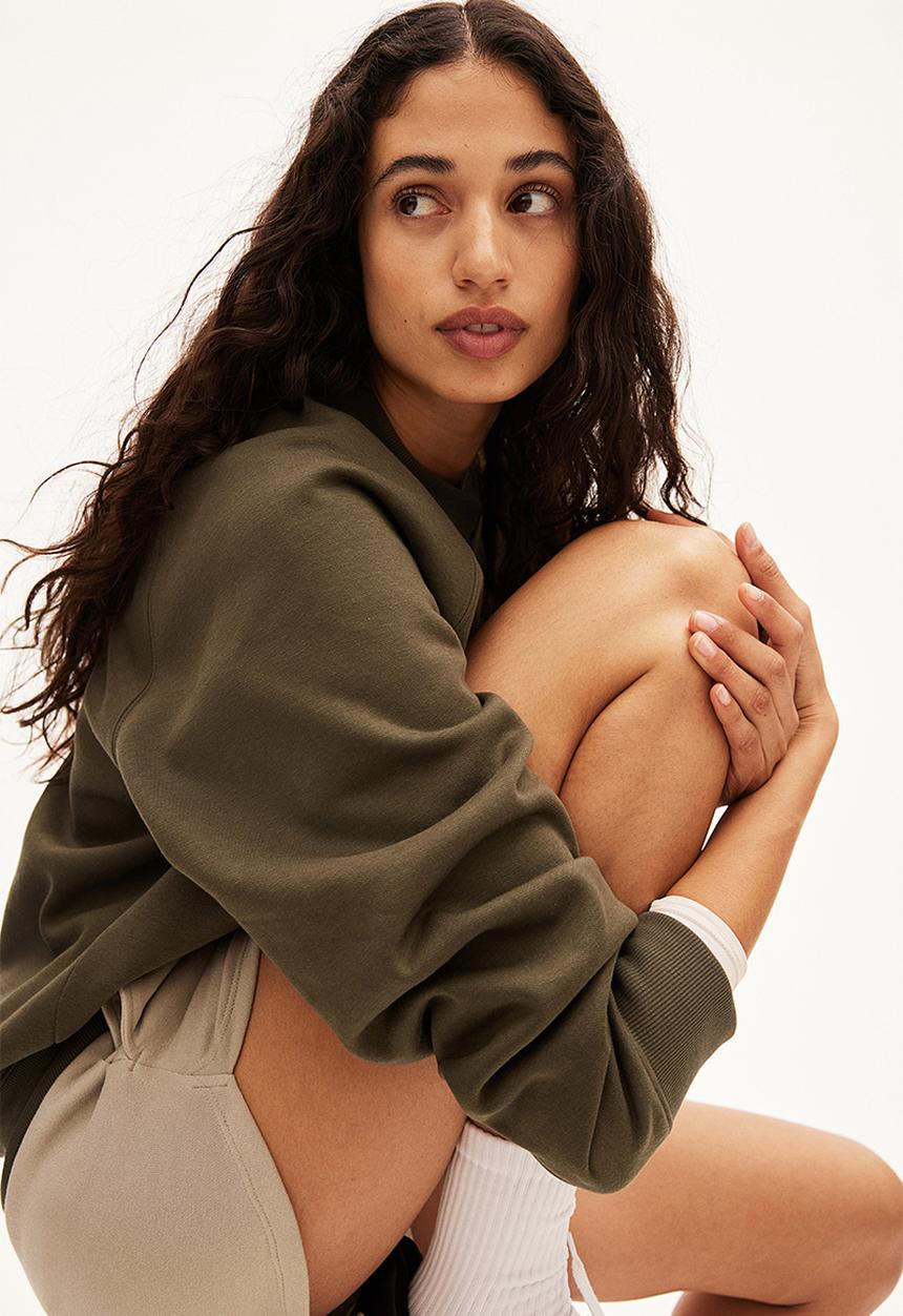 H&M - Sweatshirt - dark khaki gre