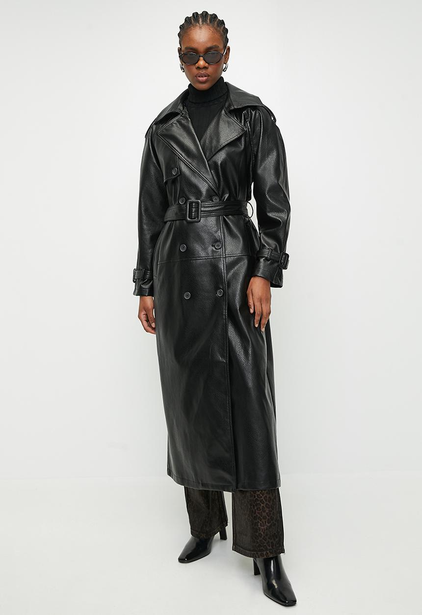 Trendyol - Limited Edition Belted Oversize Trench Coat - Black