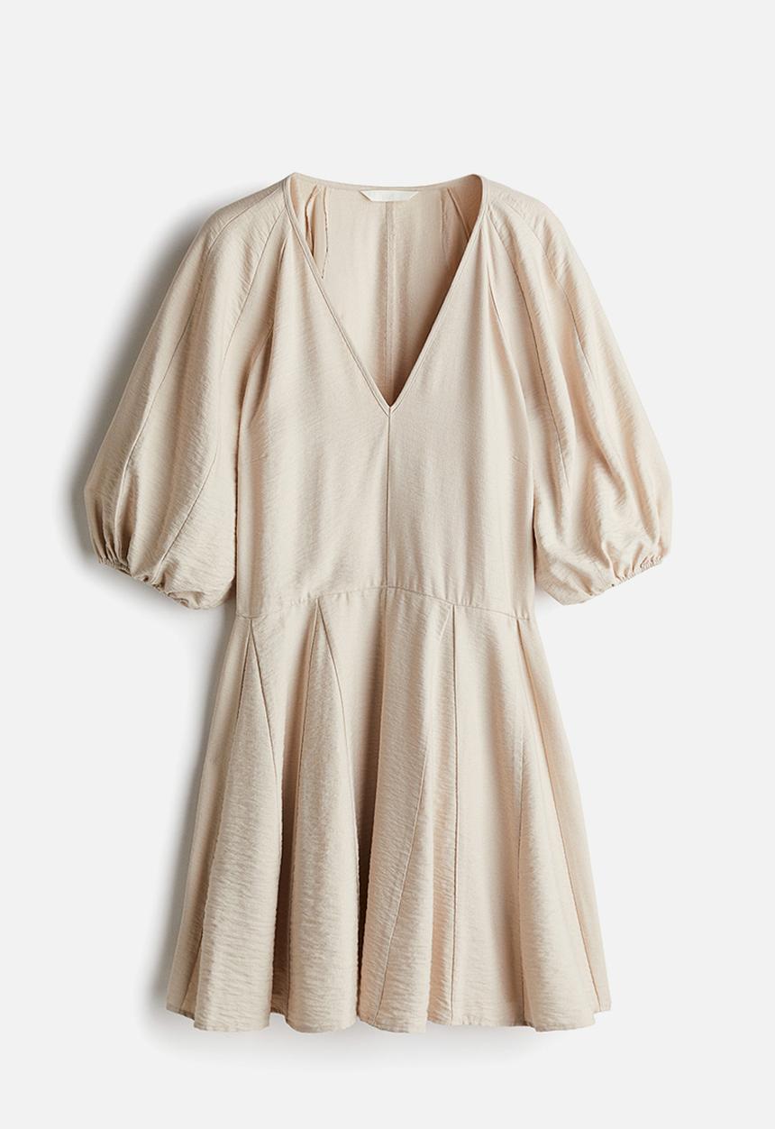 H&M - Flared-skirt dress - beige