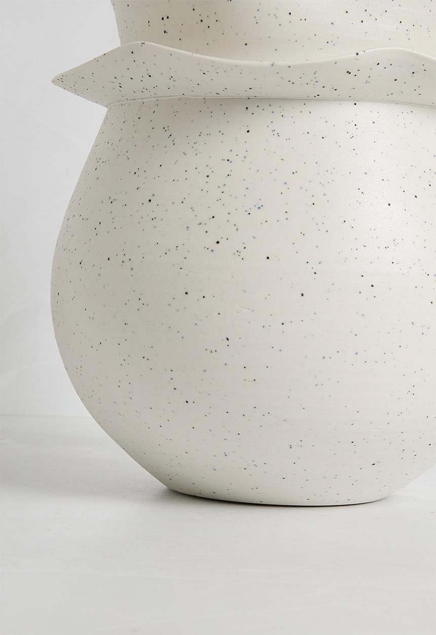 Sixth Floor - Porcelain speckled vase - Natural