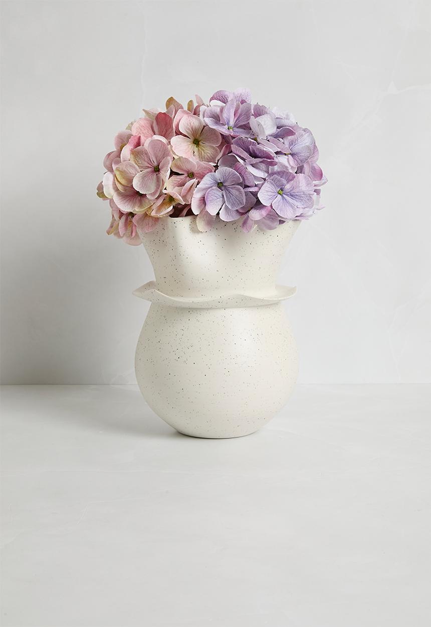 Sixth Floor - Porcelain speckled vase - Natural