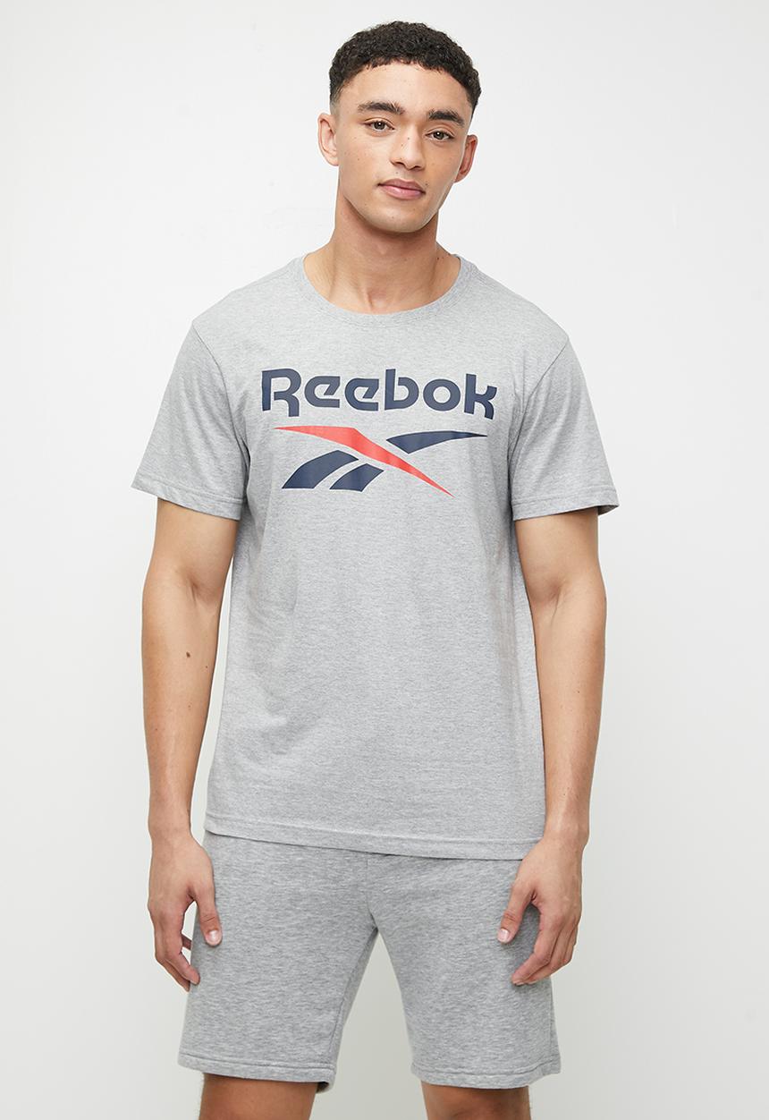 Reebok - Reebok Identity Big Logo Tee - Mgreyh/Vecnav/Vecred