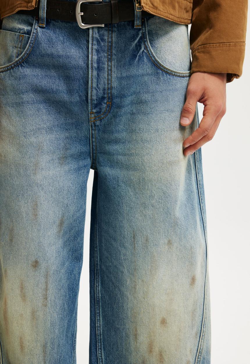 Cotton On - Super Baggy Balloon Jean - Grease Blue