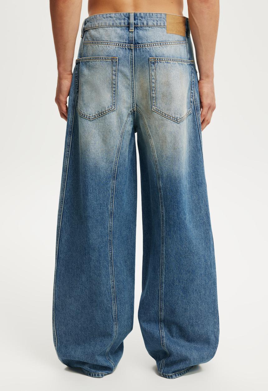 Cotton On - Super Baggy Balloon Jean - Grease Blue