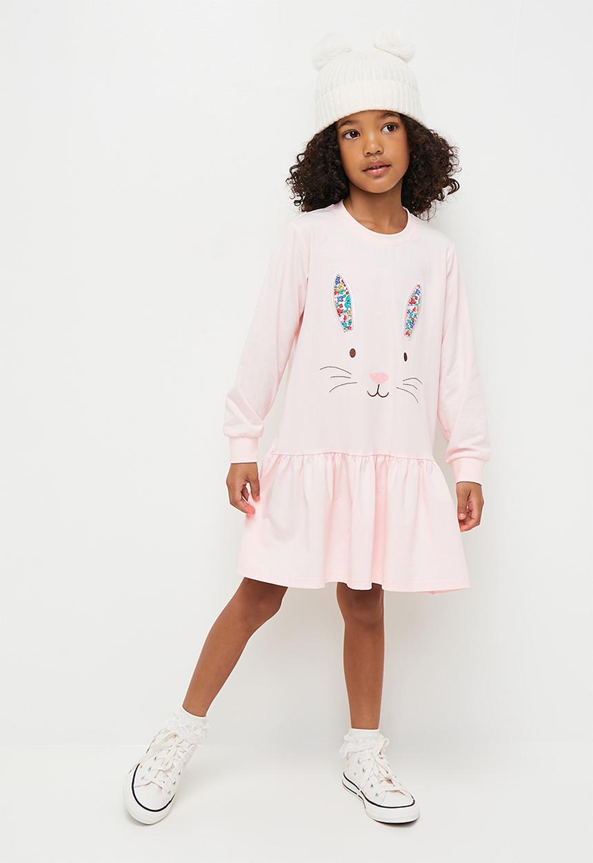 Pop Candy - Applique tiered dress - pink