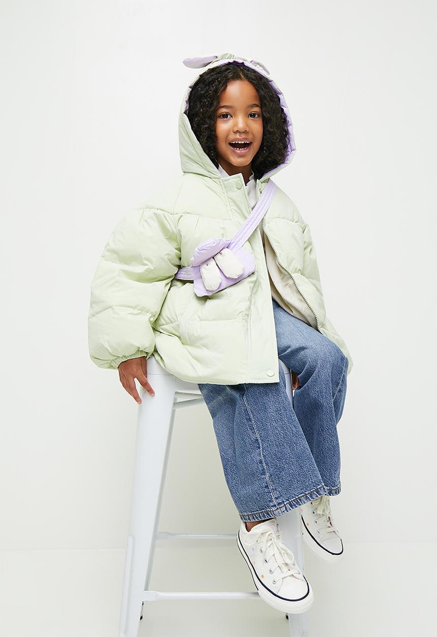 Pop Candy - Hooded puffer jacket - green