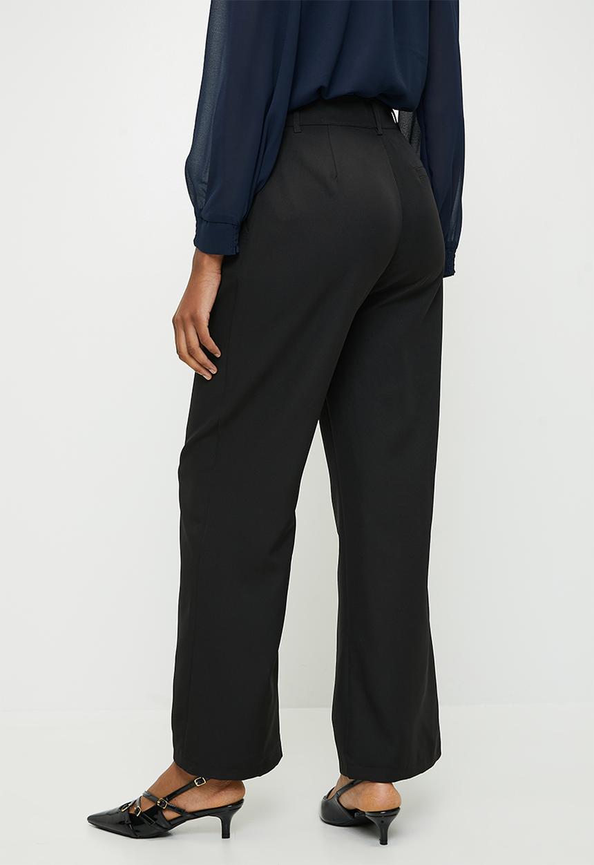 Stella Morgan - Straight legged with button pants - Black
