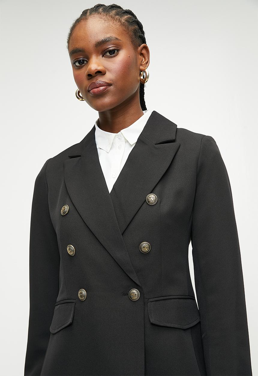 Stella Morgan - Double breasted coat - Black