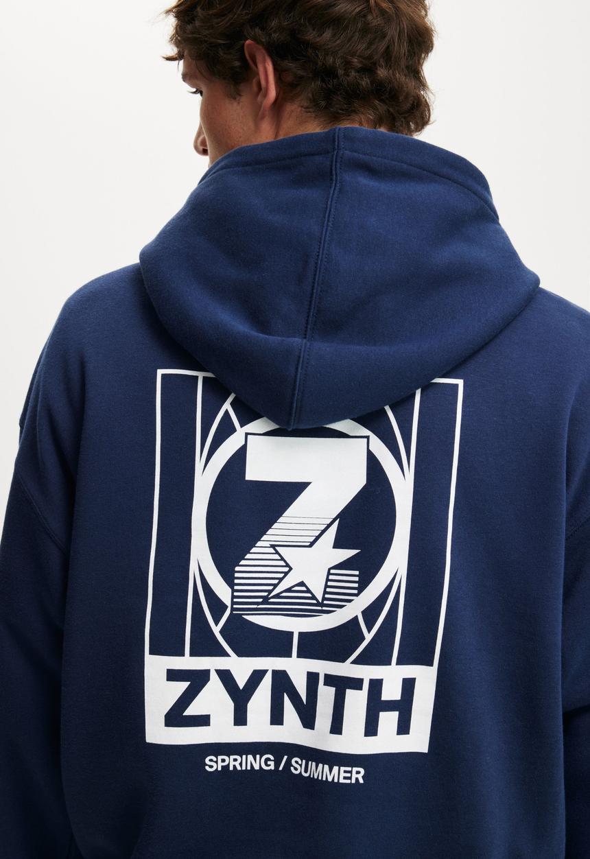 Residency Graphic Hoodie - Indigo/Zynth Square