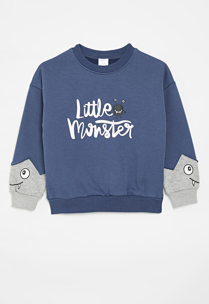 Pop Candy - Little monster sweat top - blue
