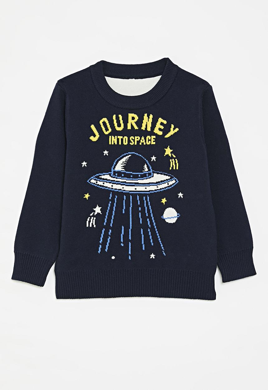 Pop Candy - Journey into space sweat top - navy