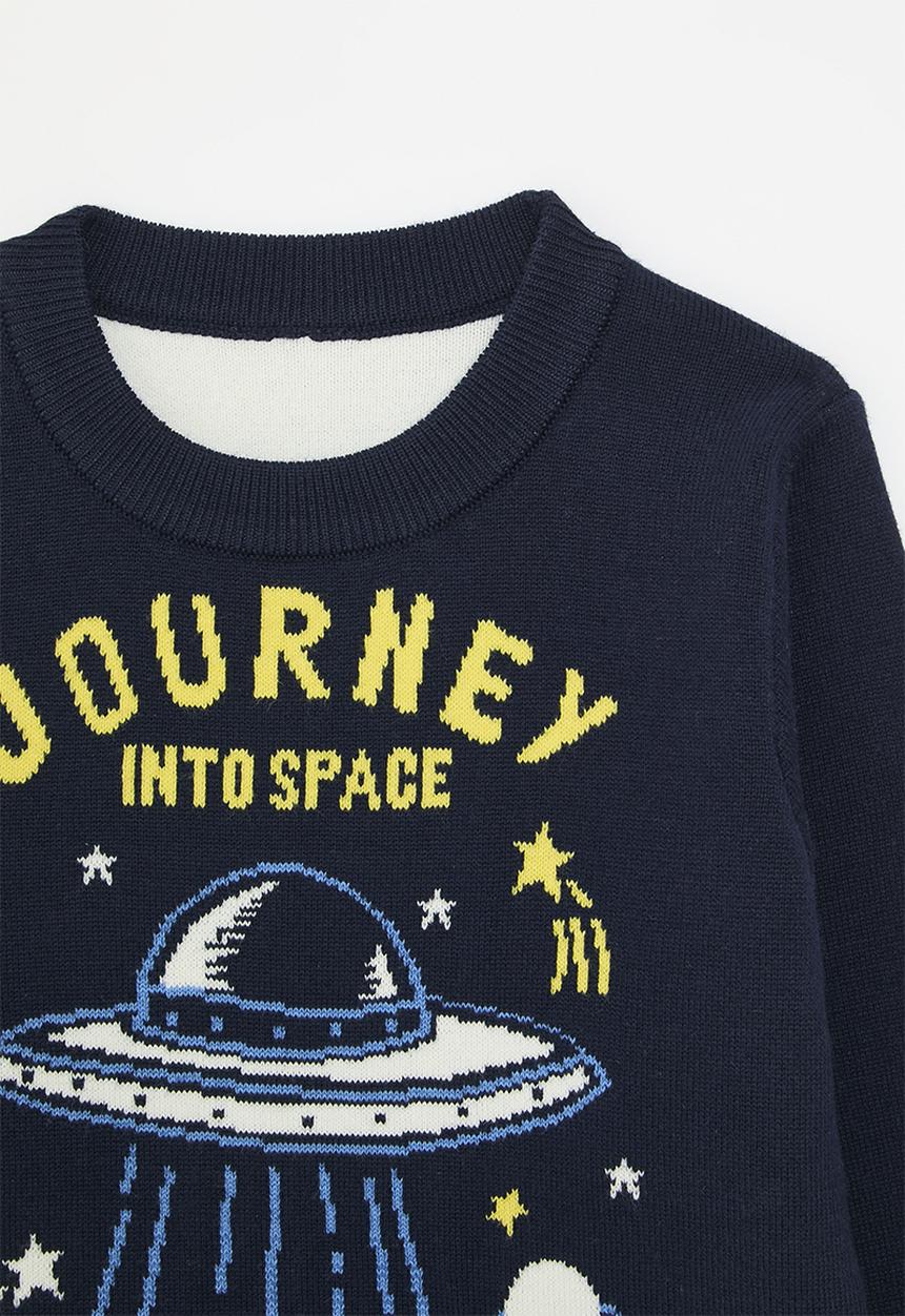 Pop Candy - Journey into space sweat top - navy