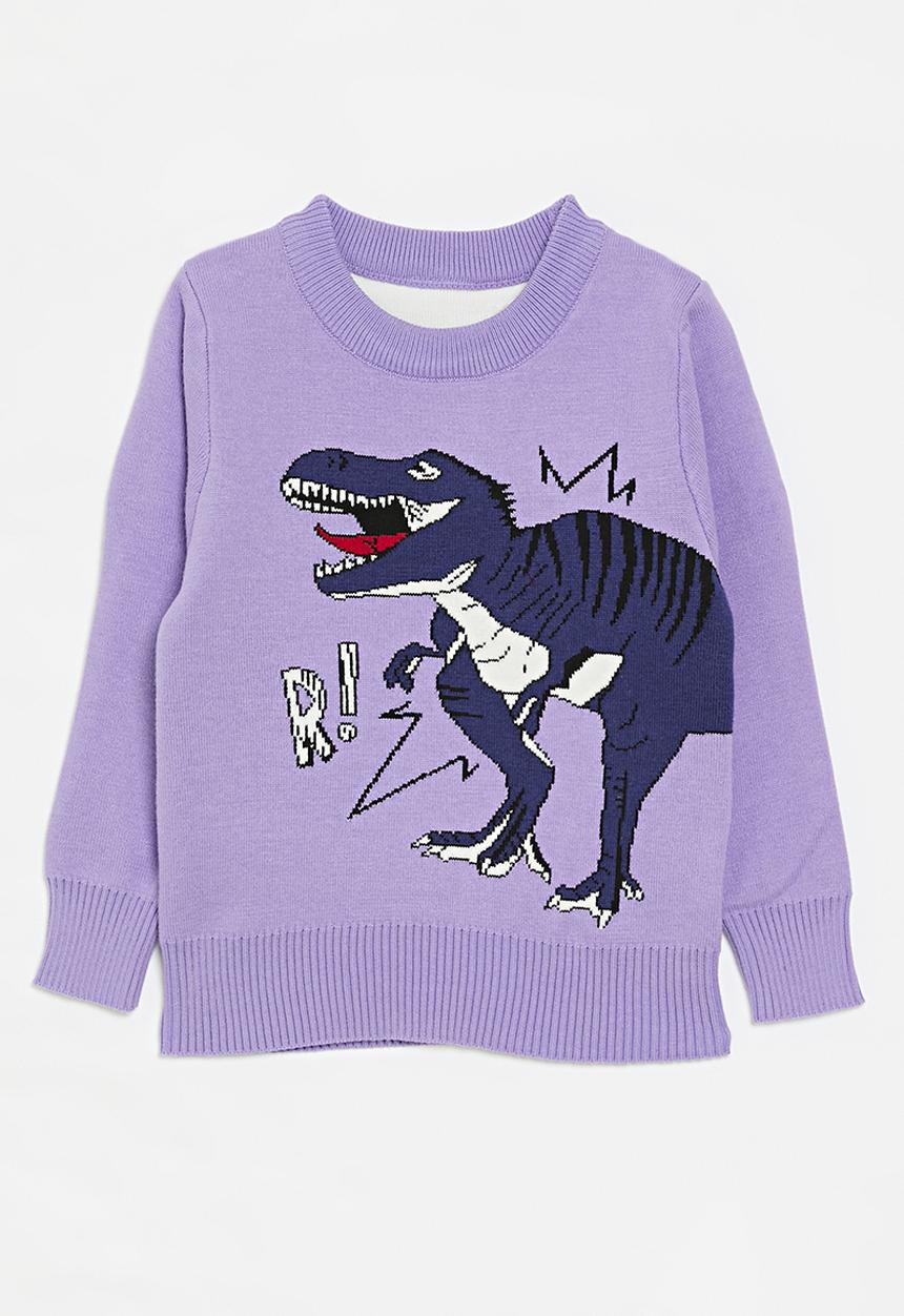 Pop Candy - Dino print sweater - purple