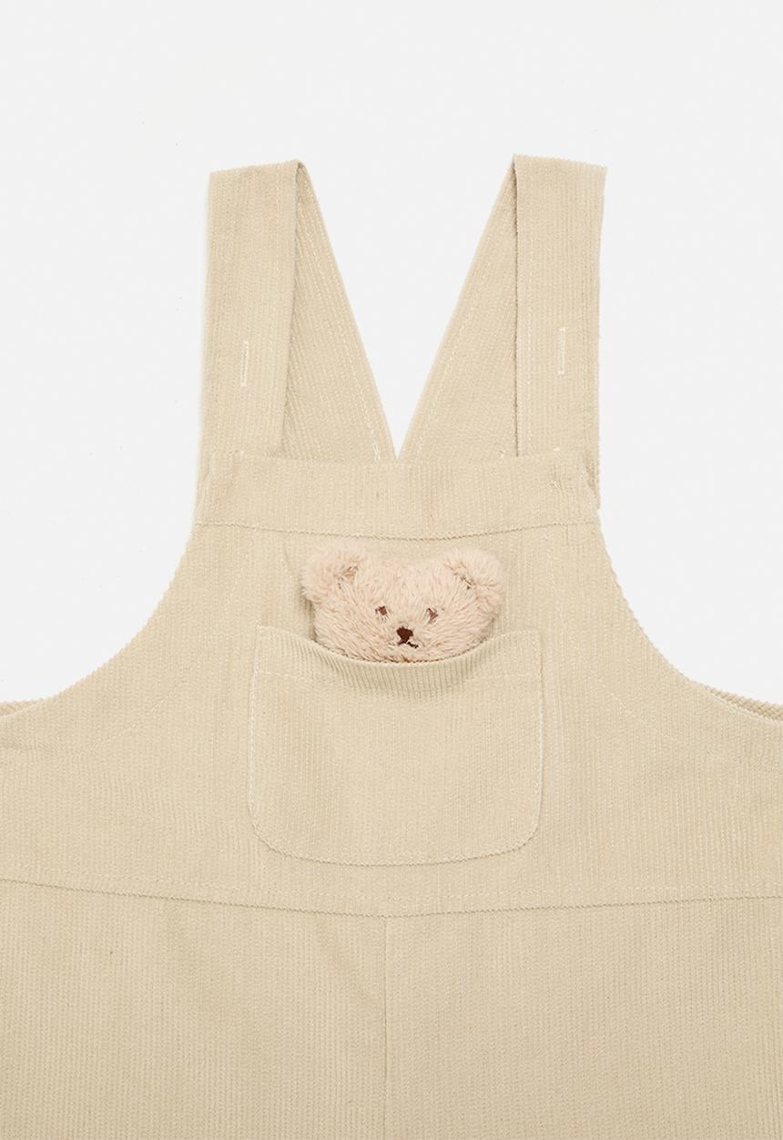 Pop Candy - Cord dungaree-beige