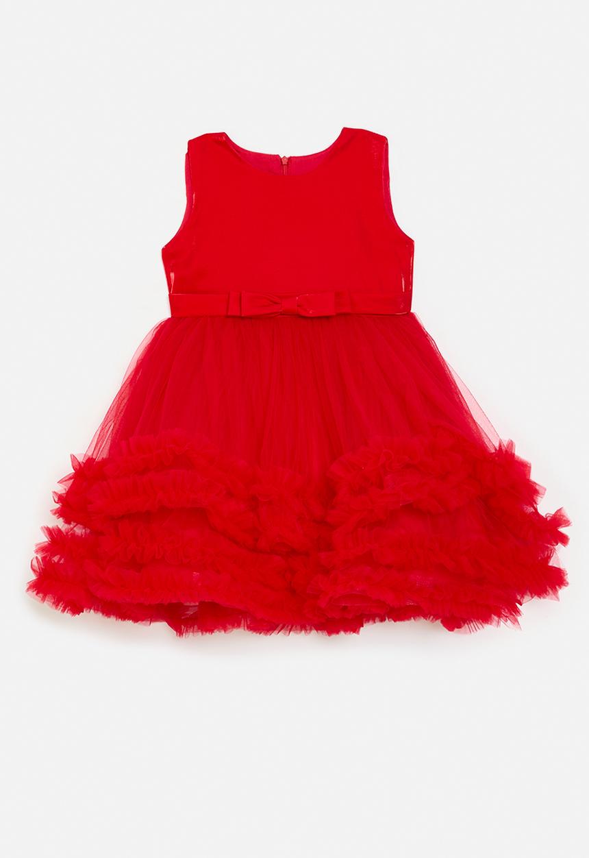 Pop Candy - Combo dress - red