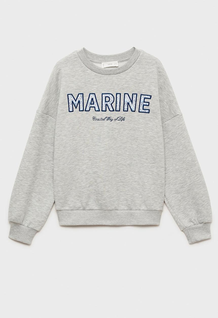 MANGO - Sweatshirt marine - lt pastel grey