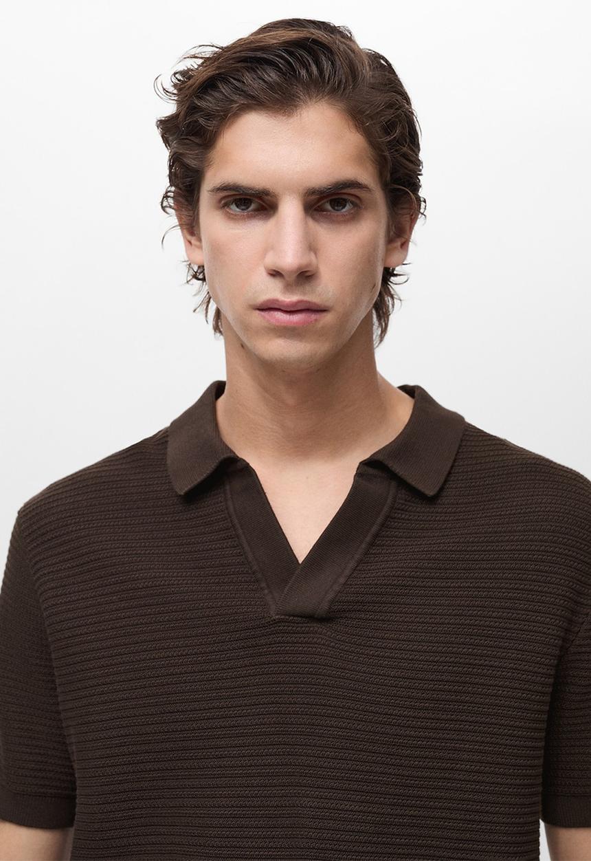 MANGO - Poloshirt salas - dark brown