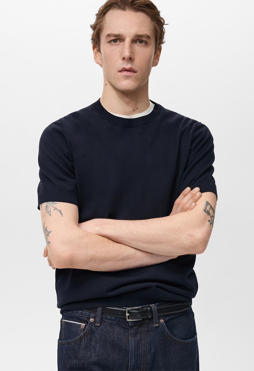 MANGO - T-shirt arraona - navy blue