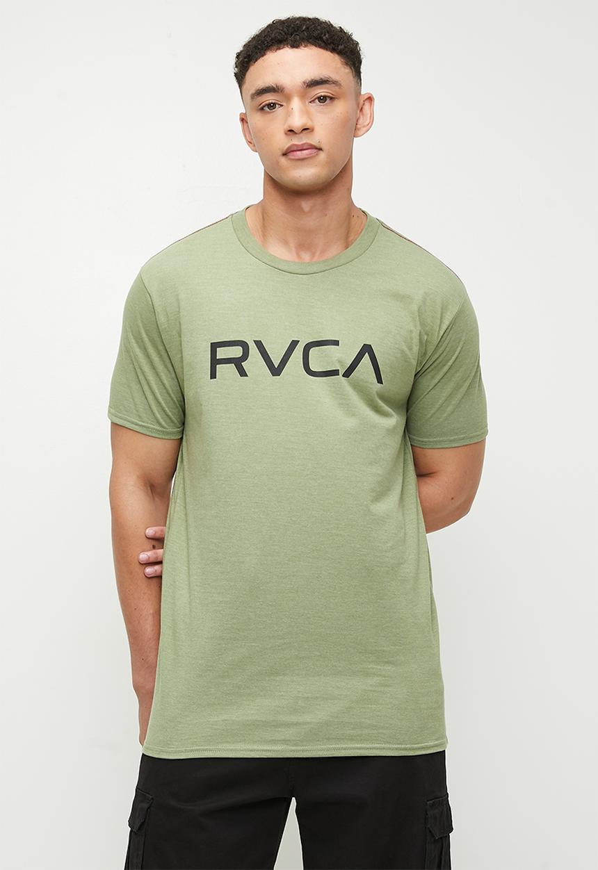 RVCA - Big rvca short sleeve red stitch - oil green & black logo