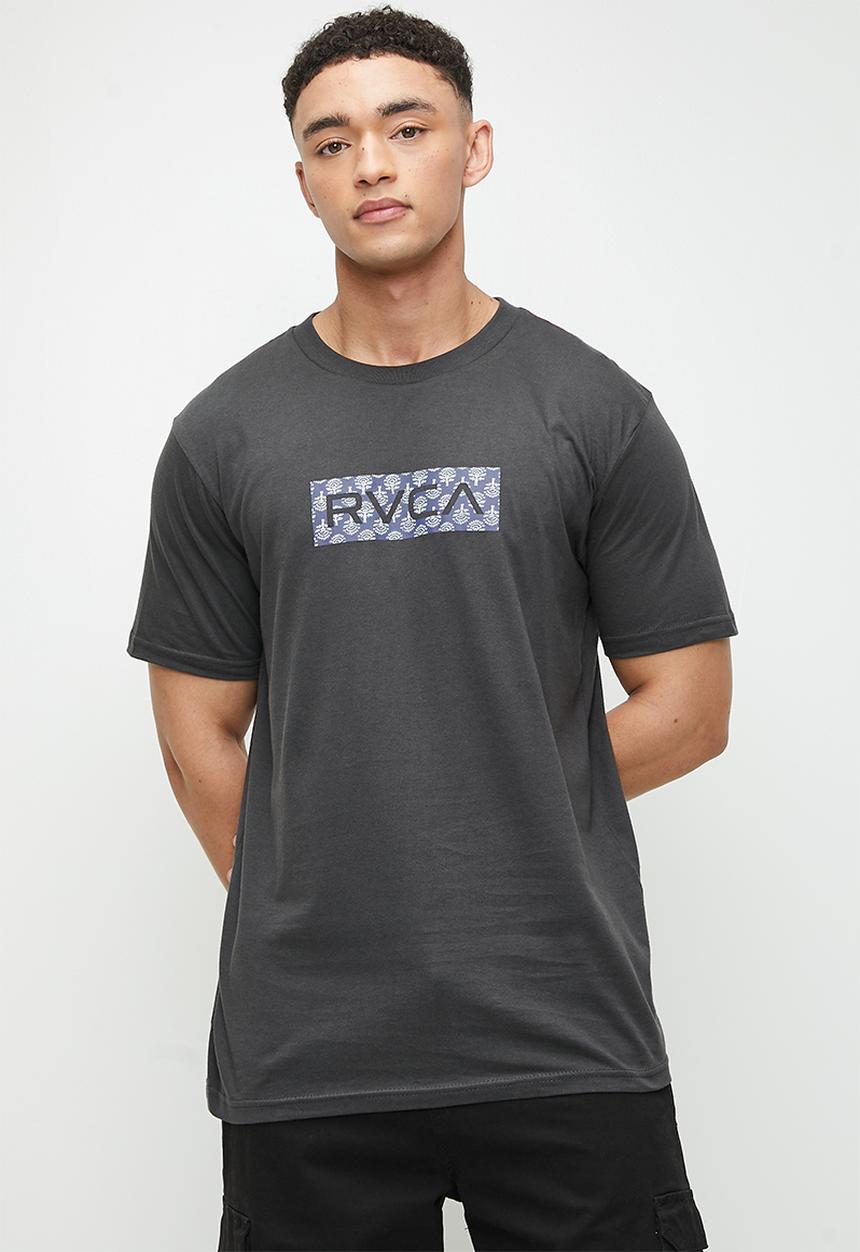 RVCA - Box fill short sleeve red stitch - pirate black