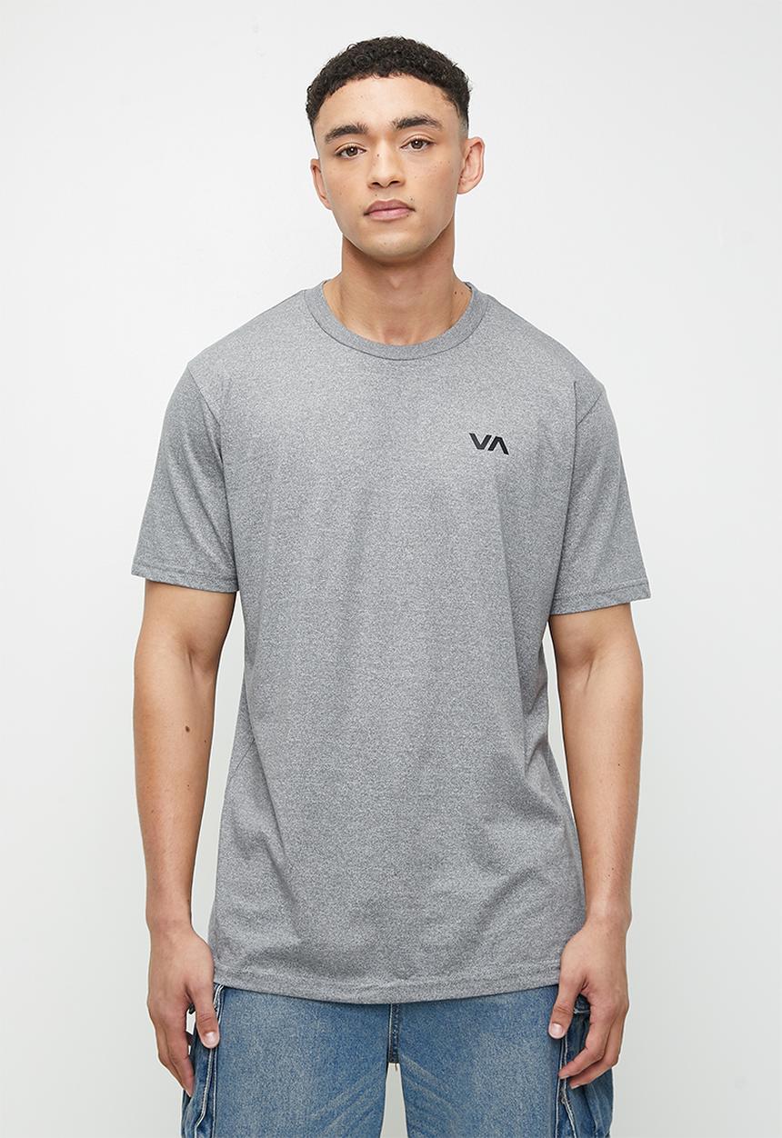 RVCA - Va essentials short sleeve - grey noise mocktwist & black logo	