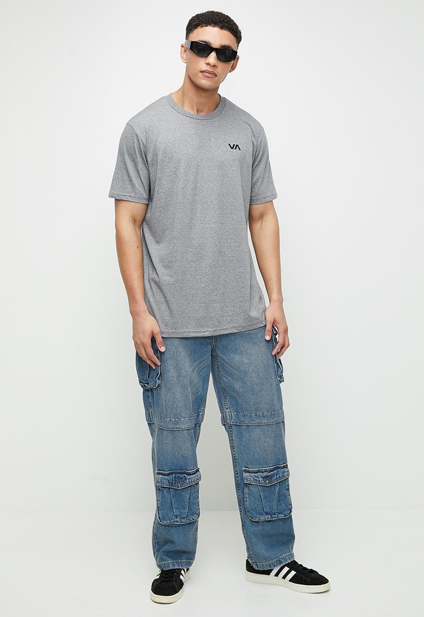 RVCA - Va essentials short sleeve - grey noise mocktwist & black logo	
