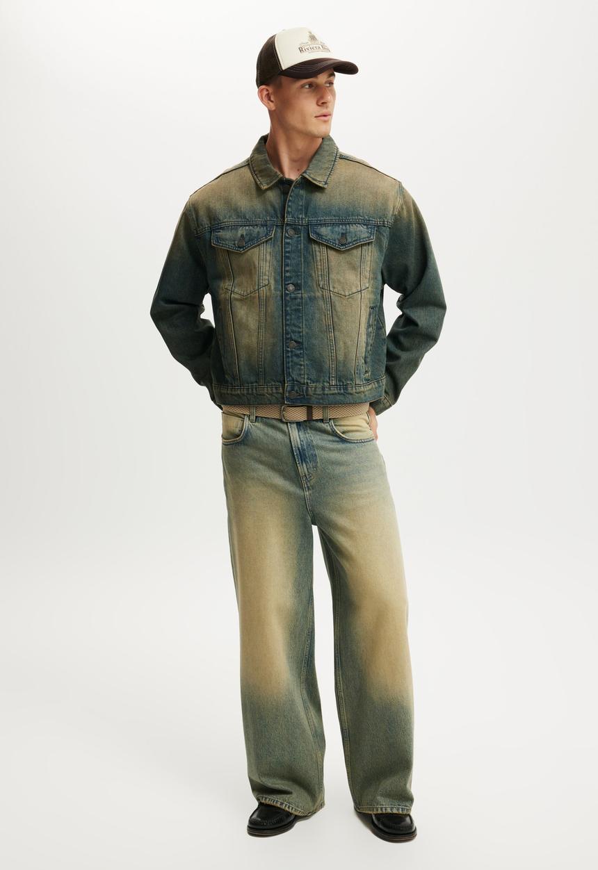 Denim Trucker Jacket - Y2K Washed Blue