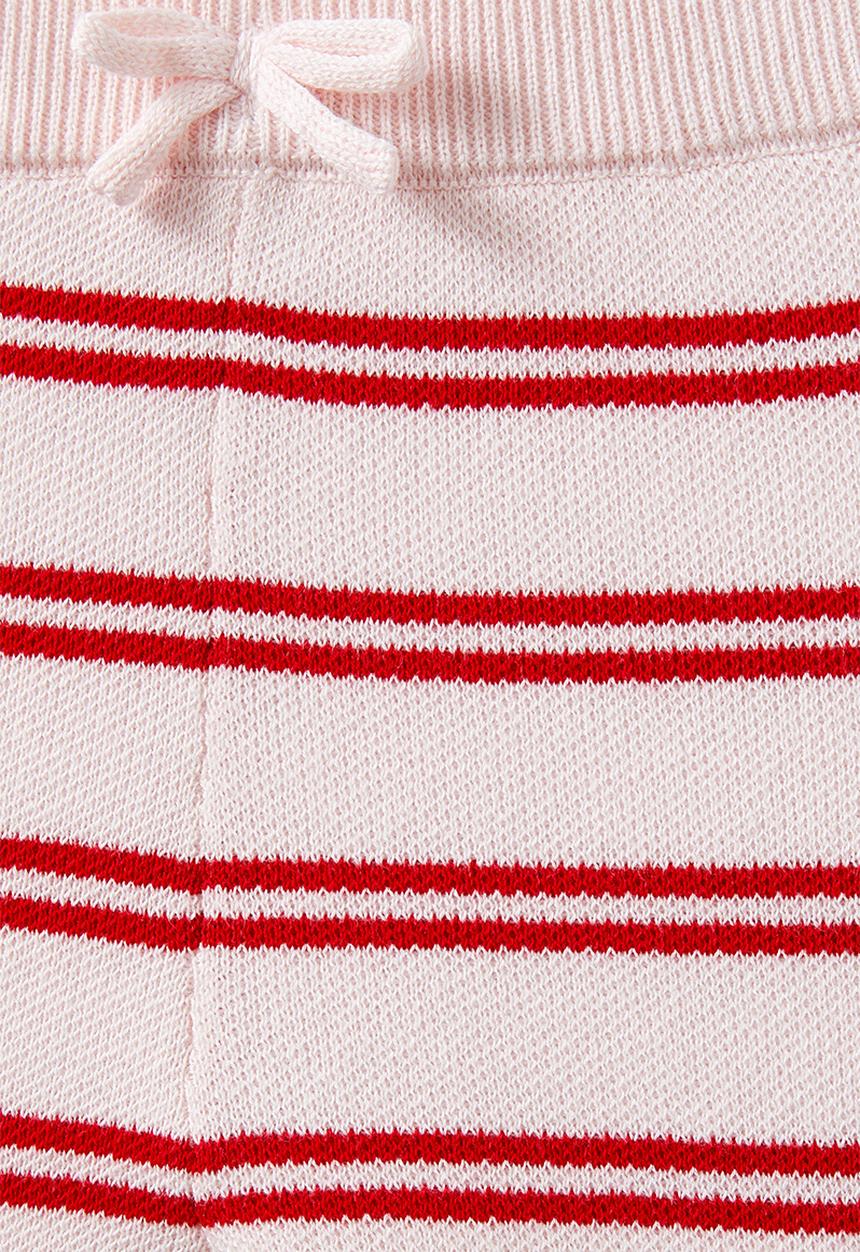 Cotton On - Cohen relaxed knit pant - pink pearl/varsity red double stripe
