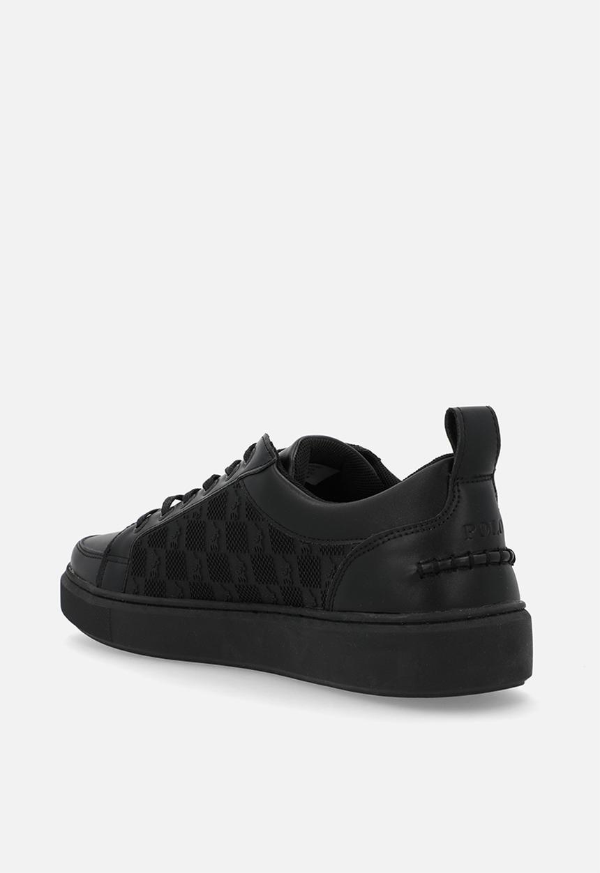POLO - BLOCK MONOGRAM SNEAKER - BLACK