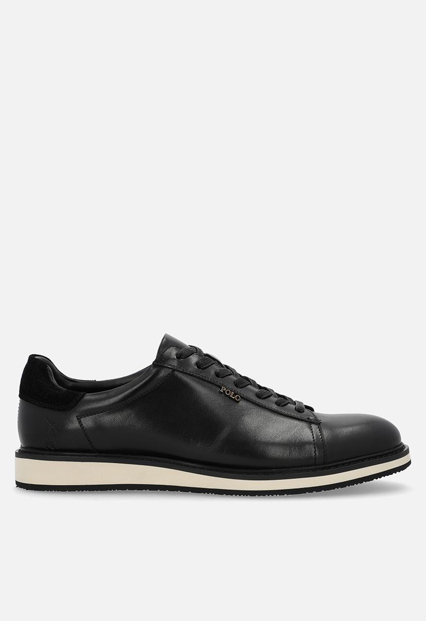 POLO - SMOOTH LEATHER FORMAL SNEAKER - BLACK