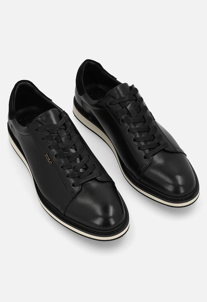 POLO - SMOOTH LEATHER FORMAL SNEAKER - BLACK