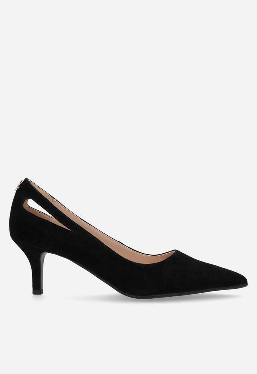 POLO - Suede court heel - black