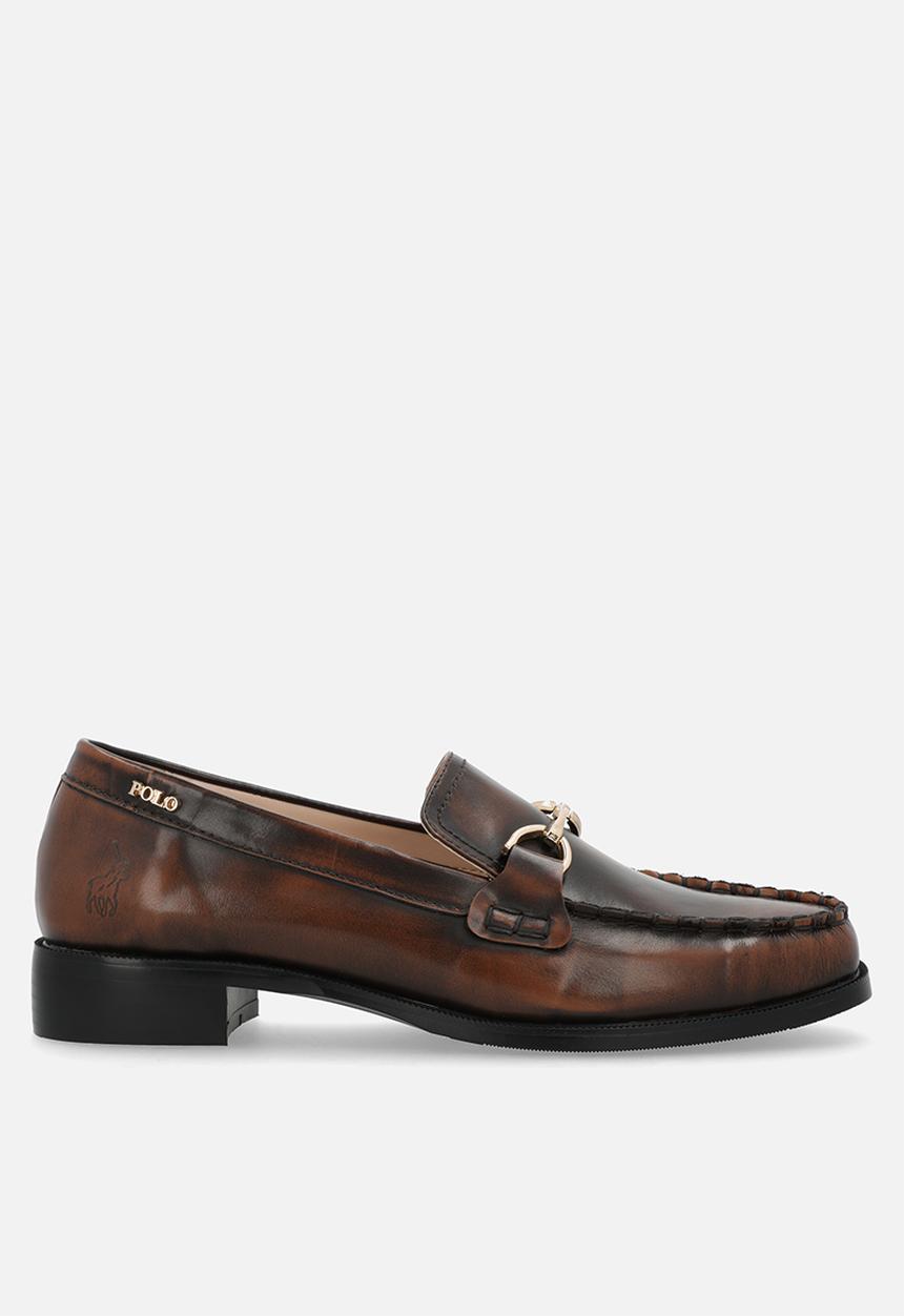 POLO - Leather horsebit loafer - brown