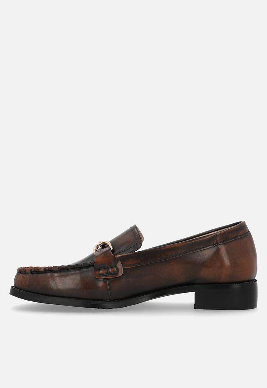 POLO - Leather horsebit loafer - brown