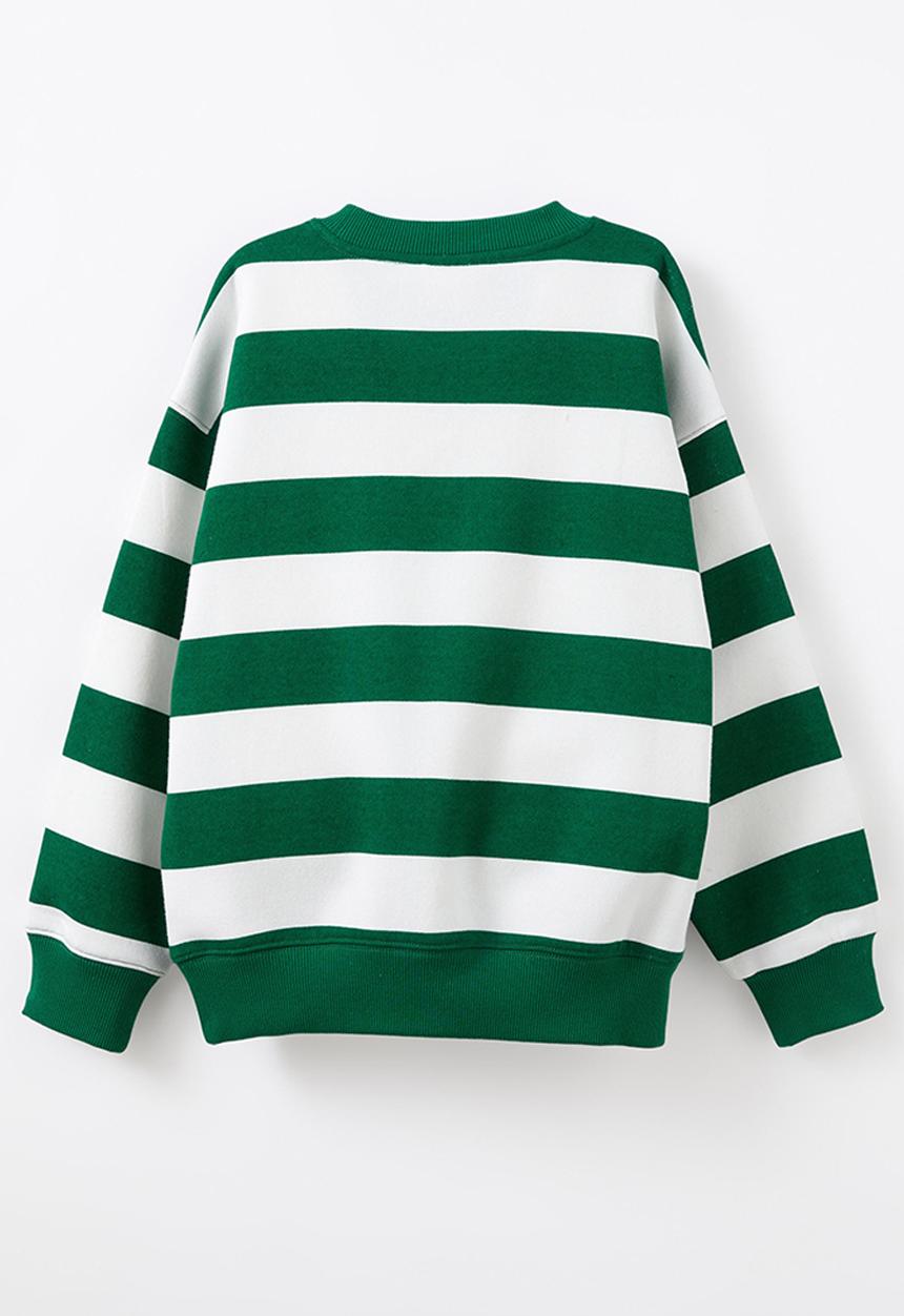Cotton On - Sammy oversize crew - vanilla/varsity green/outdoor badges