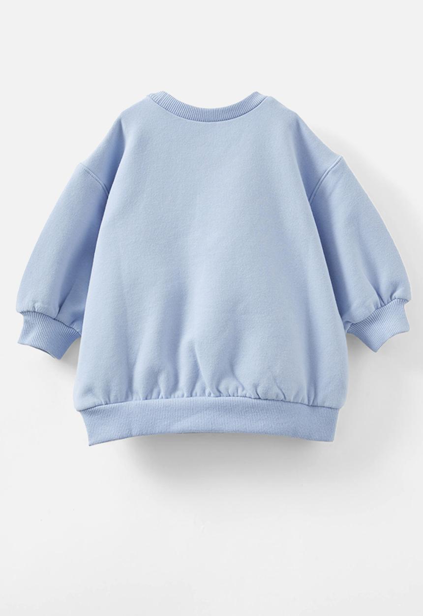 Cotton On - Riley sweater - dawn blue/smile