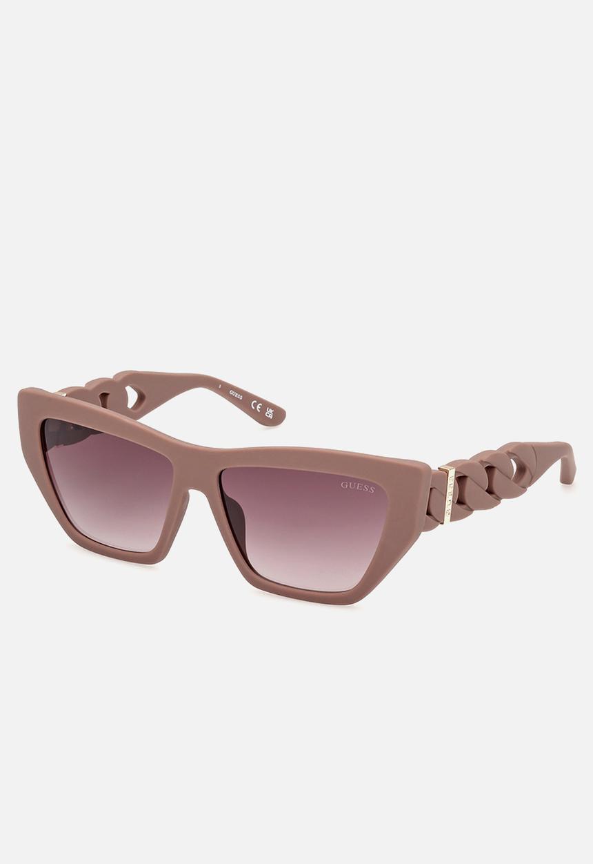 GUESS - Cat Eye Shape Sunglasses 56mm- Matte Beige